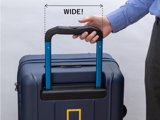 wide handle luggage